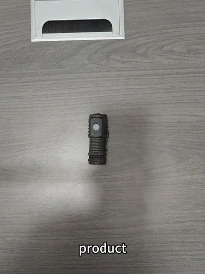 Mini LED Tactical Flashlight – USB Rechargeable, High-Power Compact Light with Clip